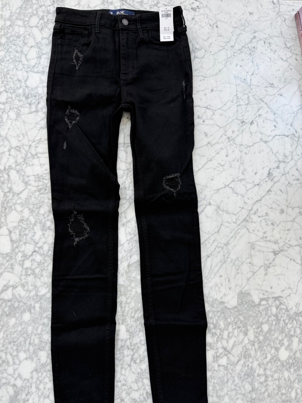 Hollister Black Distressed Kids Skinny Jeans